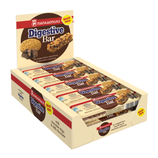 Digestive Bar με Κομμάτια Σοκολάτας Γάλακτος &  Σοκολάτα Γάλακτος 28g Display