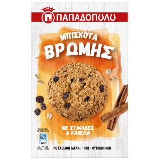 Μπισκότα Βρώμης με Σταφίδες & Κανέλα 150g